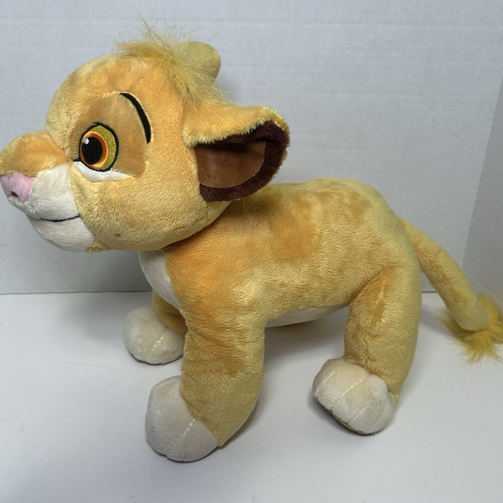 DISNEY STORE THE LION KING SIMBA PLUSH TOY 11”x12” MEDIUM STUFFED ANIMAL - Picture 2 of 7